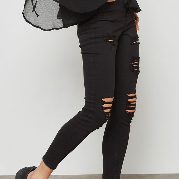 Topshop Jamie Damaged Skinnies - Picture 2 of 5